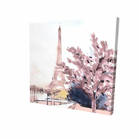 FONDO 16 x 16 in. Paris & Eiffel Scene-Print on Canvas FO2792596